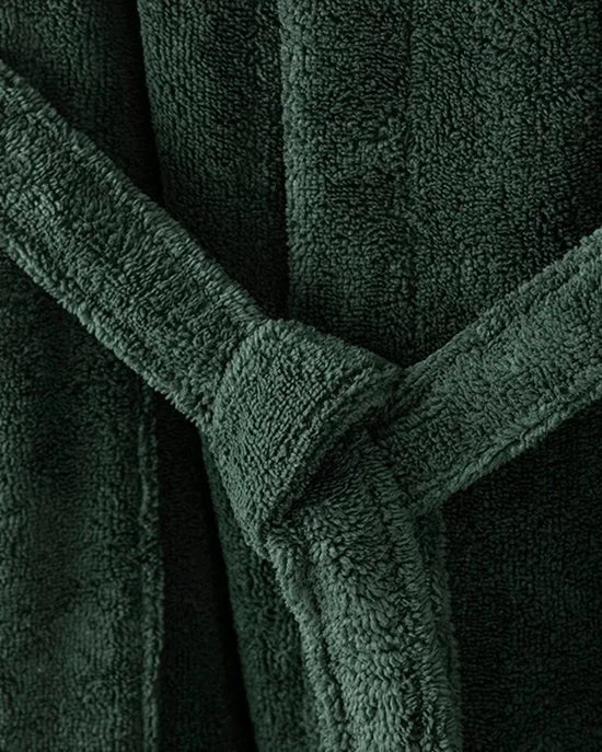 English Home - Badjas - L - XL - Donkergroen