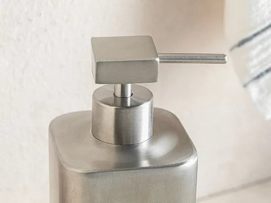 English Home badkamer accessoire set - 7,1x7,1x16,4cm 7,1x7,1x11,7cm - Mat Silver