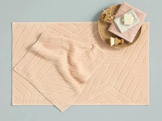 English Home badmat set - 60x90+40x60 cm - Geel – Roze 60 x 100cm 60x100 cm + 60x50 cm Roze