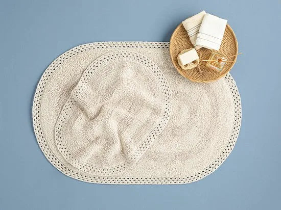 English Home badmat set - 60x90+40x60 cm - Geel – Beige 60 x 90 60x90+40x60 Beige