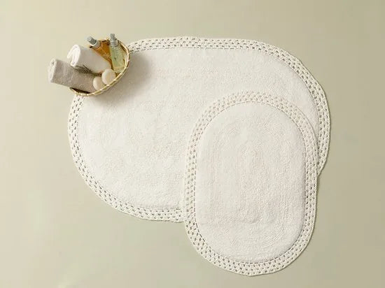 English Home badmat set - 60x90+40x60 cm - Geel – Wit 60 x 90 60x90 + 40x60 cm Wit
