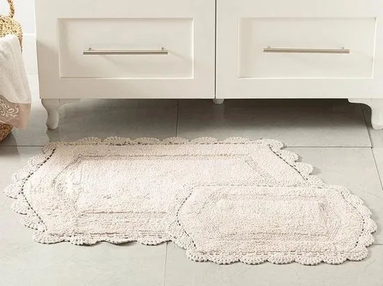 English Home badmatten - 60x90-40x60 cm - Beige