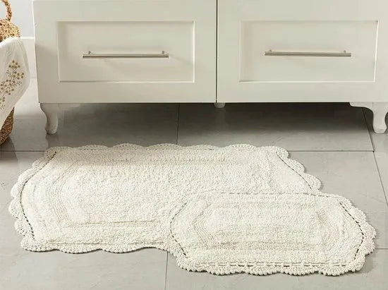 English Home badmatten - 60x90-40x60 cm - creme