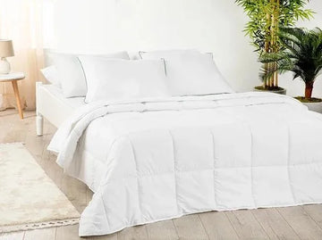 English Home bamboe king size dekbedset - 235x215 2x50x70 cm - Wit