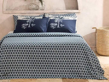 English Home bedsprei - 150x220 cm - Blauw