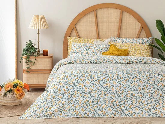 English Home bedsprei - 150x220 cm - Geel