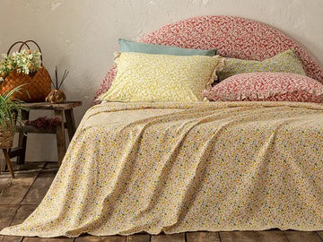 English Home bedsprei - 150x220 cm - Geel