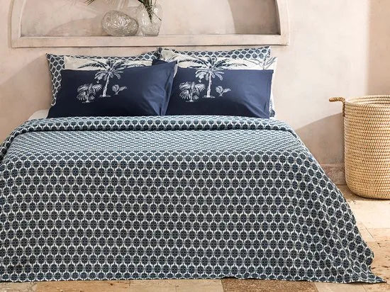 English Home bedsprei - 200x220 cm - Blauw