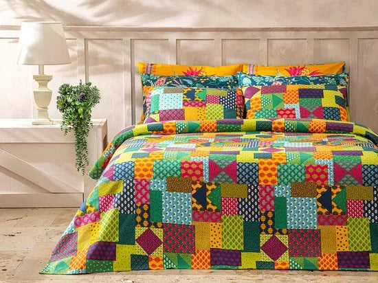 English Home bedsprei - 200x220 cm - Groen