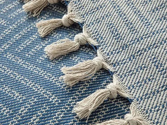English Home bedsprei - Incl. 2 kussenslopen - 240x260 cm - Creme – Blauw 240 x 260cm 240x260 cm Blauw (3730)