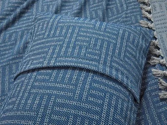 English Home bedsprei - Incl. 2 kussenslopen - 240x260 cm - Blauw
