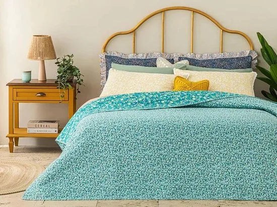 English Home dekbed zonder overtrek - Bedrukt dekbed - Wasbaar - 200x220 cm - Roze – Blauw Blauw (3150)