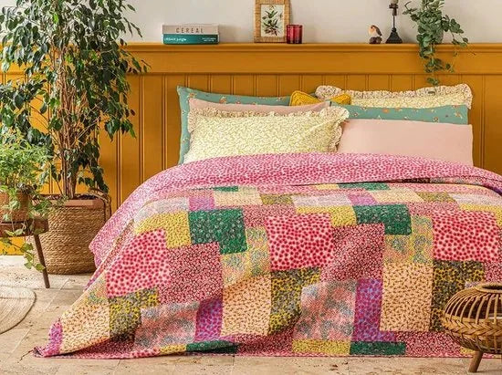 English Home dekbed zonder overtrek - Bedrukt dekbed - Wasbaar - 200x220 cm - Roze – Roze Roze (3075)