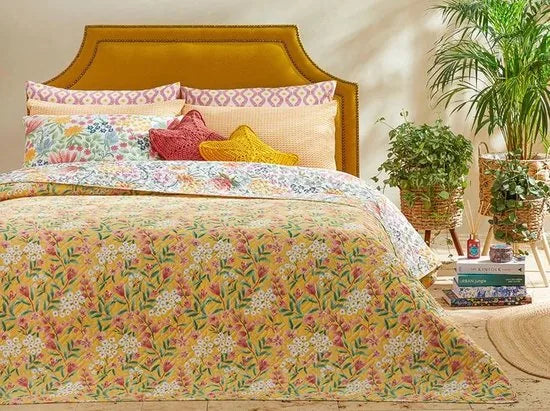 English Home dekbed zonder overtrek - Bedrukt dekbed - Wasbaar - 200x220 cm - Blauw
