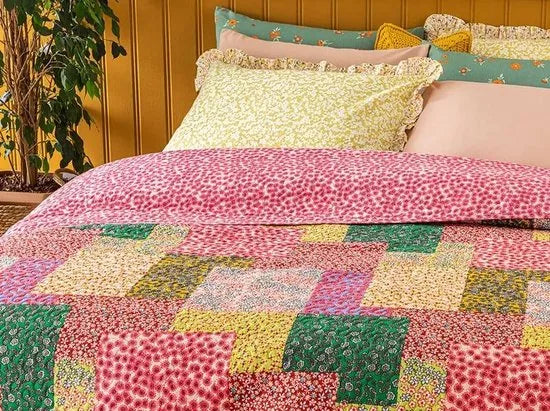 English Home dekbed zonder overtrek - Bedrukt dekbed - Wasbaar - 200x220 cm - Roze – Roze Roze (3075)