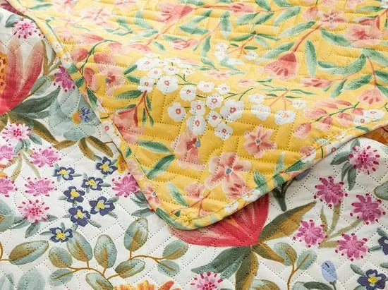 English Home dekbed zonder overtrek - Bedrukt dekbed - Wasbaar - 200x220 cm - Roze – Blauw Blauw (3020)