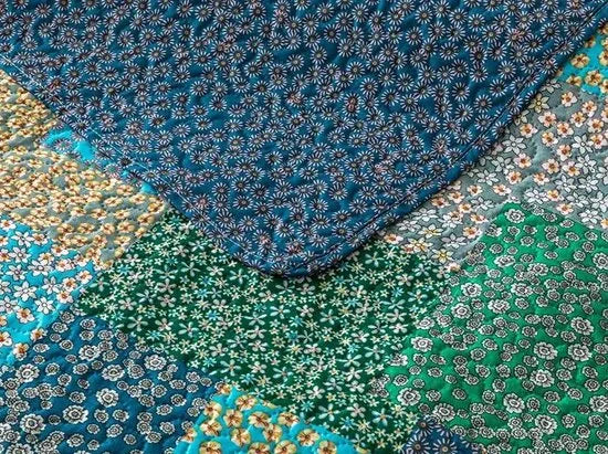 English Home dekbed zonder overtrek - Bedrukt dekbed - Wasbaar - 200x220 cm - Roze – Blauw Blauw (3099)