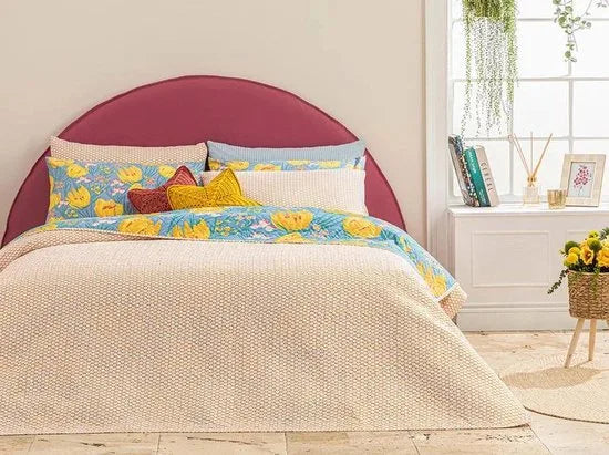 English Home dekbed zonder overtrek - Bedrukt dekbed - Wasbaar - 200x220 cm - Roze – Blauw Blauw (2993)