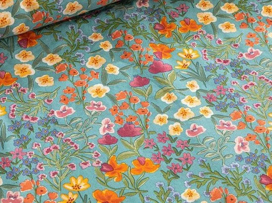 English Home dekbedovertrek - 200x220 cm - Geel – Groen