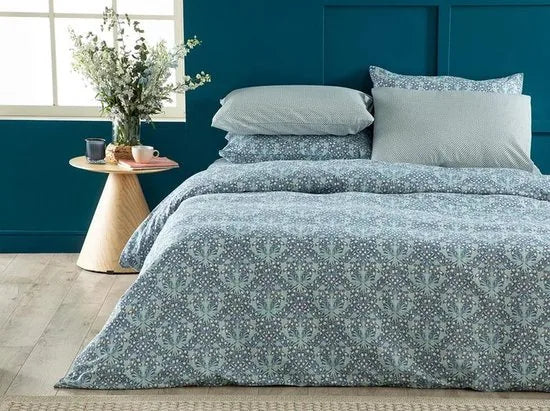 English Home dekbedovertrek - 200x220 cm - Donker blauw