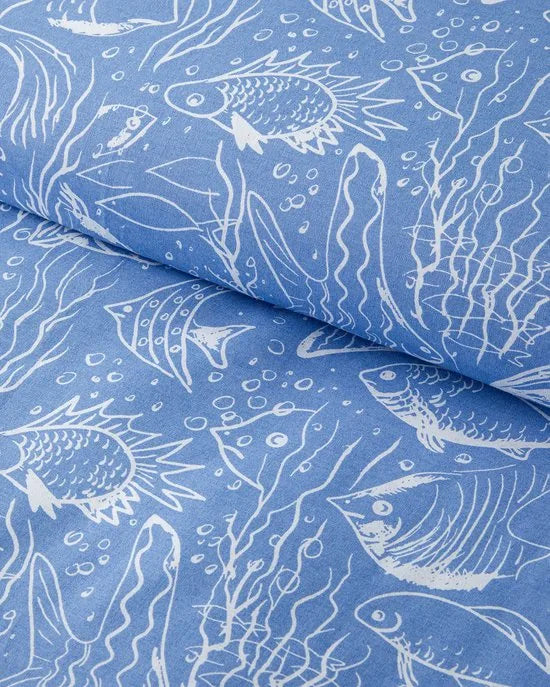 English Home - Dekbedovertrekset - 100% katoen - 200 x 220 cm - Donkerblauw kleur – Donkerblauw 160 x 220cm