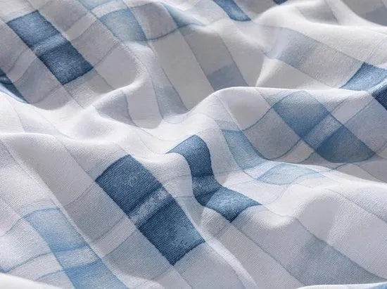 English Home dekbedovertrekset - 200x220 cm – Groen – Blauw