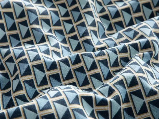 English Home dekbedovertrekset - 200x220 cm – Groen – Donker blauw