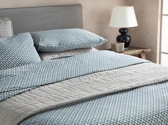 English Home dekbedovertrekset - 200x220 cm – Groen – Donker blauw