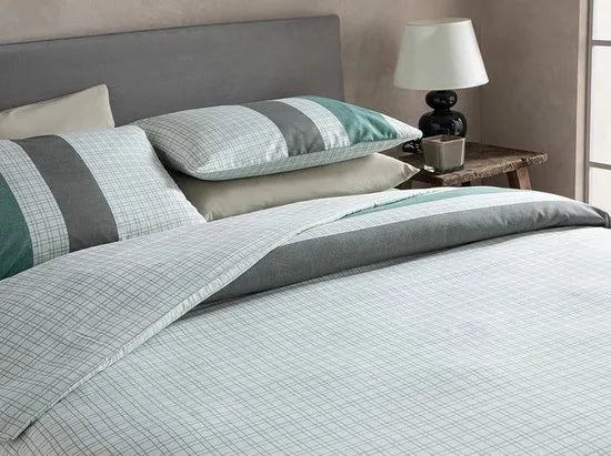 English Home dekbedovertrekset - 200x220 cm – Groen