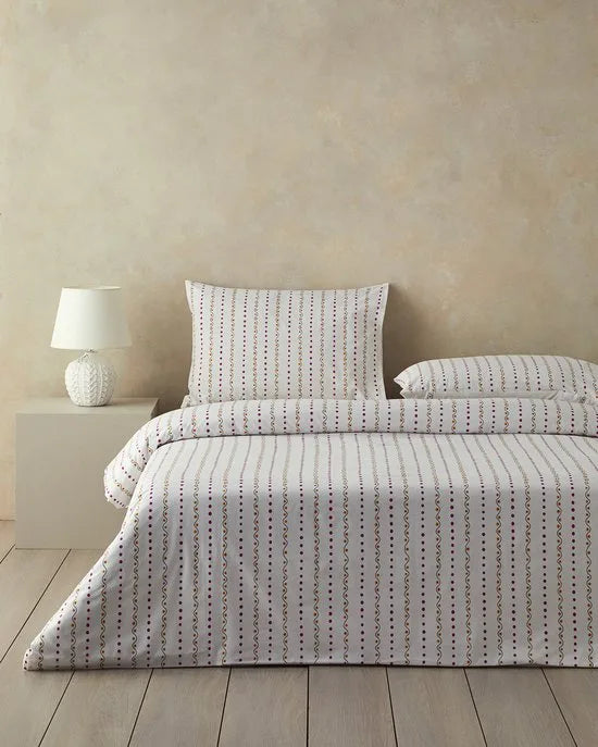 English Home - Dekbedovertrekset - Carnival -Katoen - 2 kussenslopen - 200 x 220 cm - Fuchsia