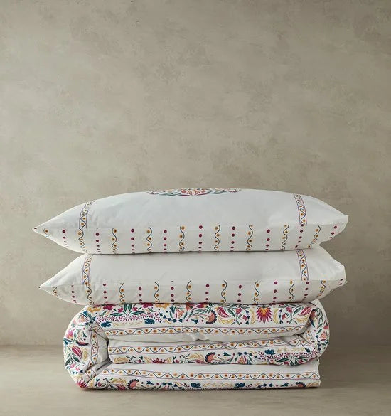 English Home - Dekbedovertrekset - Carnival -Katoen - 2 kussenslopen - 200 x 220 cm - Fuchsia