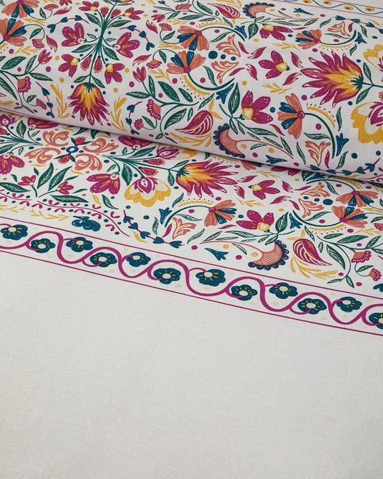 English Home - Dekbedovertrekset - Carnival -Katoen - 2 kussenslopen - 200 x 220 cm - Fuchsia