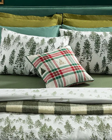 English Home - Dekbedovertrekset - incl. 2 kussenslopen - Incl. hoeslaken - 200x 220 cm - Groen