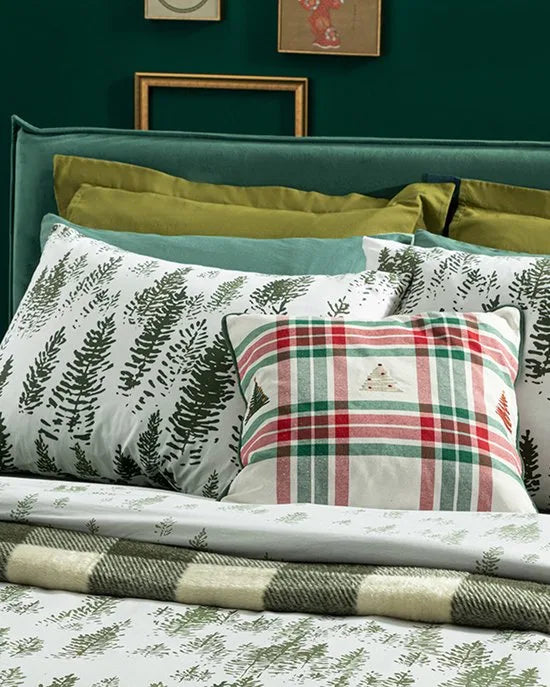 English Home - Dekbedovertrekset - incl. 2 kussenslopen - Incl. hoeslaken - 200x 220 cm - Groen