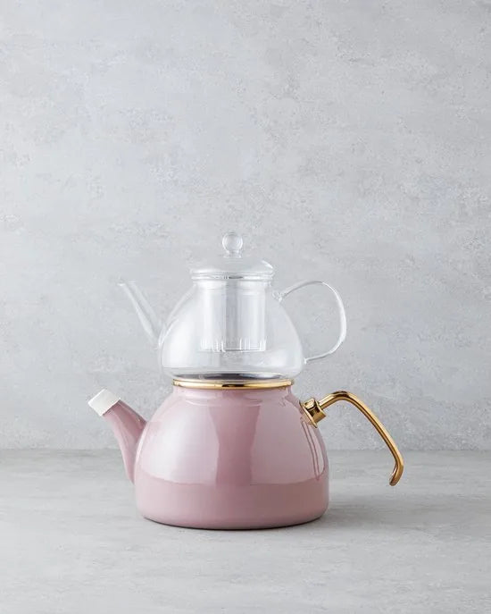 English Home Bright Parade Bone China Theepot Set – 400 & 290 ml – Rood – Elegante Thee- en Koffieset – Oud roze English Home Eliza Theepotset 1.1 litre 