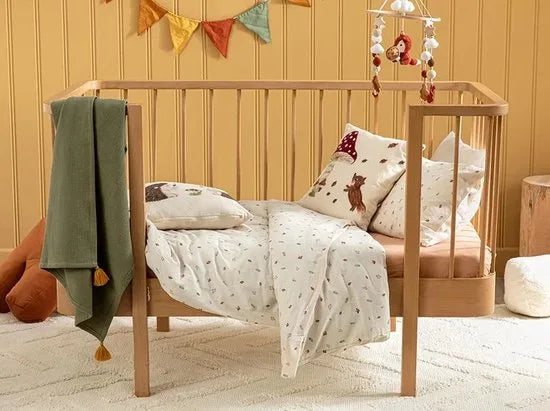 English Home Gebreid Babydeken -Ledikant deken- Wiegdeken - 80x120 cm - Groen