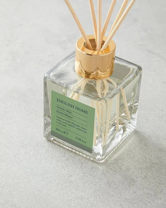 English Home - Green Mist - Geurstokjes - Huisparfum - Huisgeur - 100ML