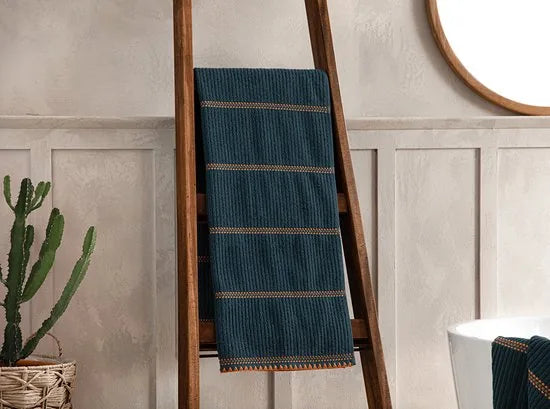 English Home handdoeken - 1 stuk - 50x70 cm - Petrol Blauw – 70 x 140cm