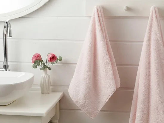 English Home handdoeken - 2 stuk - 50x90 cm - Roze