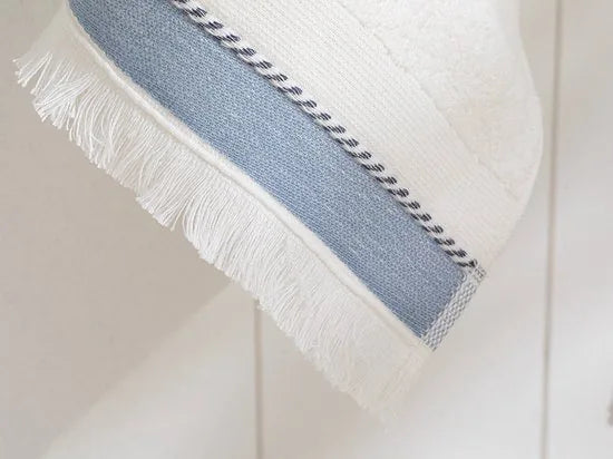 English Home handdoeken - 2 stuks - 30x50 cm - Beige – Creme-blauw 30 x 40cm English Home handdoeken 2 stuk (3969)