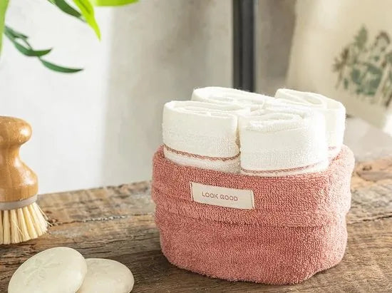 English Home handdoeken set - 4 stuks - 30x40 cm - Roze