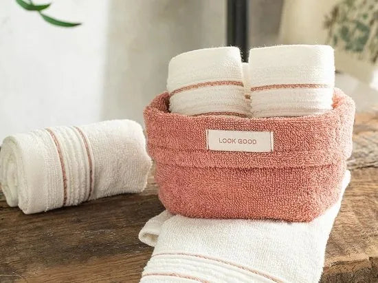 English Home handdoeken set - 4 stuks - 30x40 cm - Roze