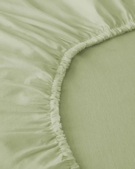 English Home hoeslaken - King Size - 100% Katoen - 180x200 cm - Licht Groen