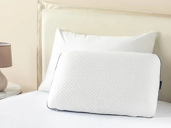 English Home hoofdkussen Visco - 55x35x12 cm - Ecru – Wit 60 x 40 x 16cm