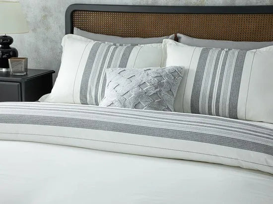 English Home King size dekbedovertrek set - 240x220 cm - Grijs