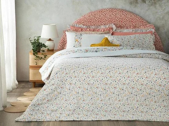 English Home King Size dekbedovertrekset - 240x220 cm – Grijs – Geel
