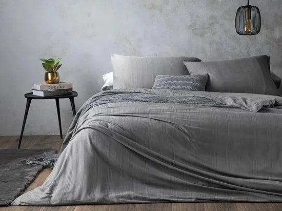 English Home King Size dekbedovertrekset - 240x220 cm – Grijs