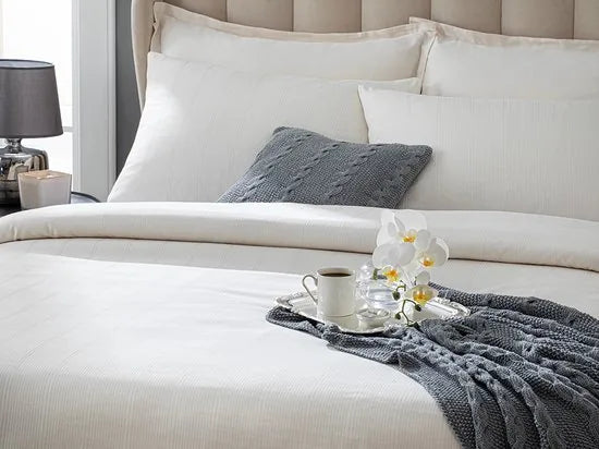 English Home King size Luxe Dekbedovertrekset - 240x220 cm - Beige
