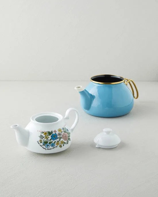 English Home Bright Parade Bone China Theepot Set – 400 & 290 ml – Rood – Elegante Thee- en Koffieset – Blauw English Home Lively Porseleinen Emaille 