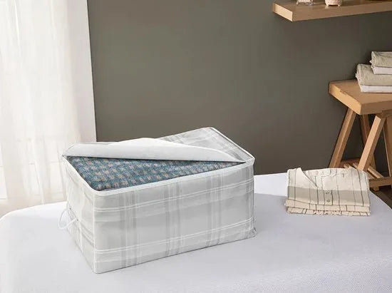 English Home opbergtas - Opbergzak - 2 Stuks - 74x46x46 cm - grijs